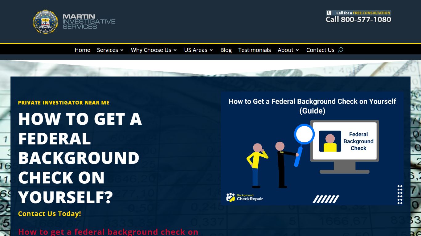 How To Get A Federal Background Check On Yourself?